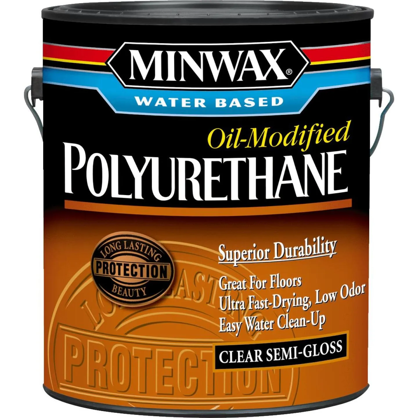 Minwax Semi-Gloss Water Based Oil-Modified Interior Polyurethane, 1 Gal.