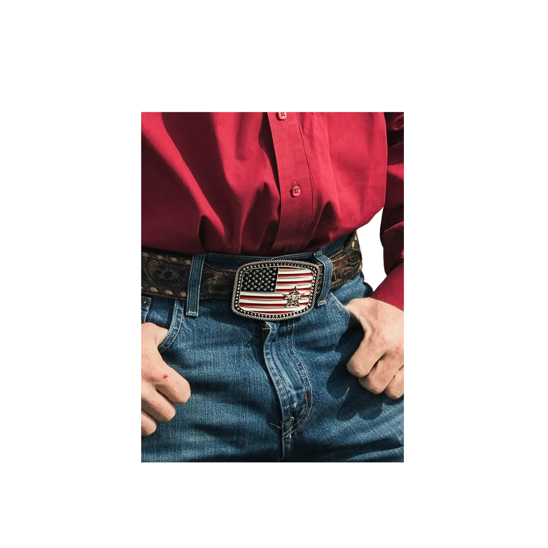 Montana Men's Silversmiths American Pride Belt Buckle