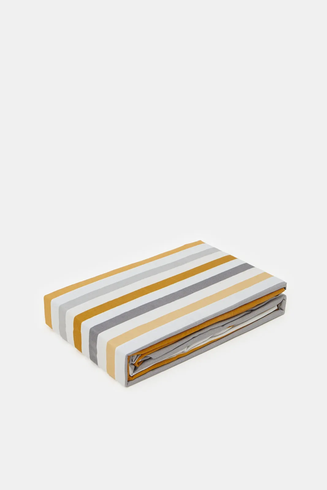 Multicolour Striped Printed Fitted Sheet (Single Size)