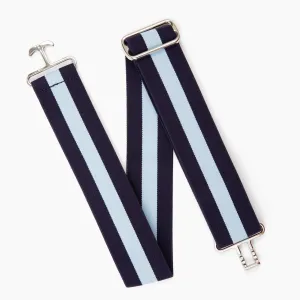 Navy and Light Blue Striped Stretch Belt