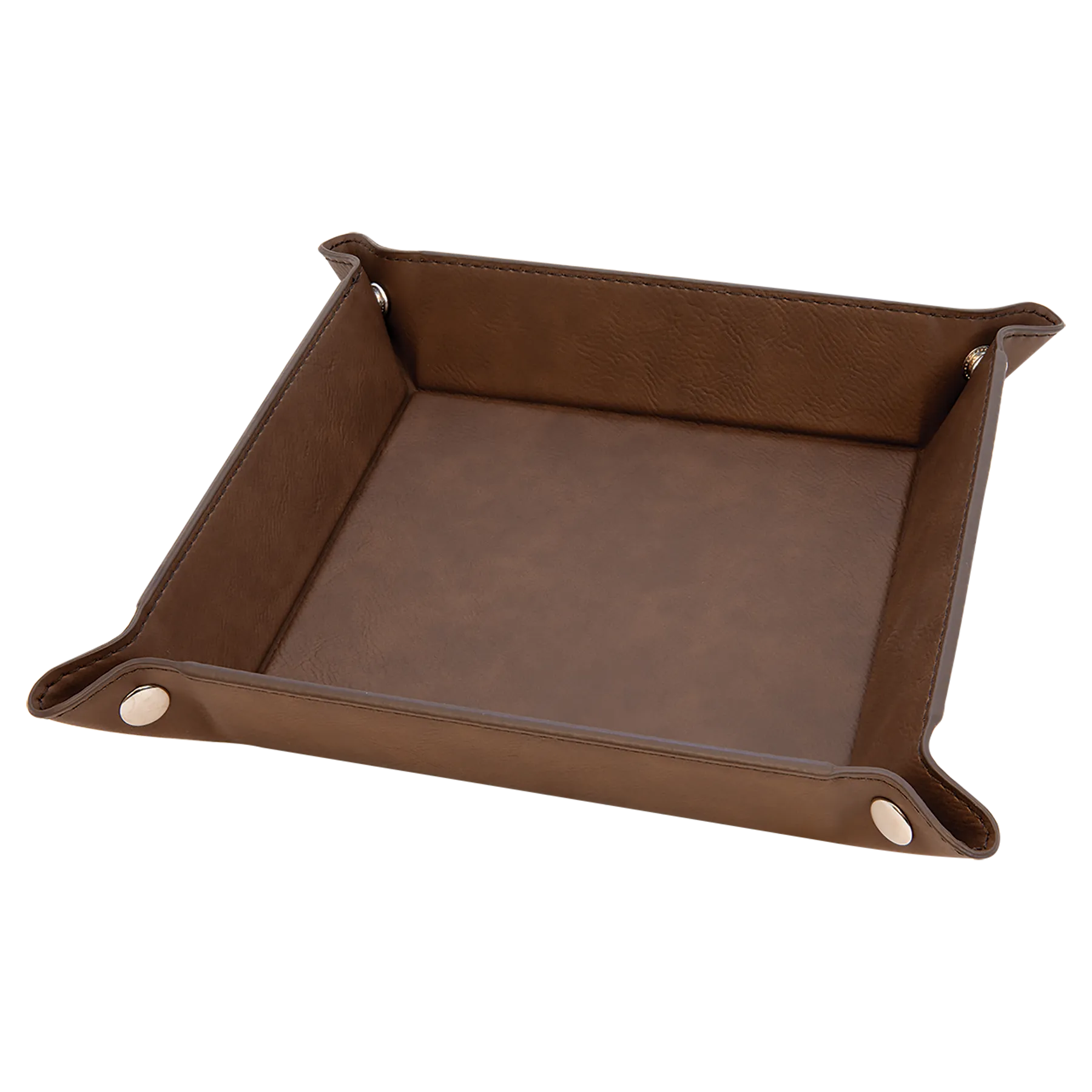 Personalized Dark Brown Snap Up Tray