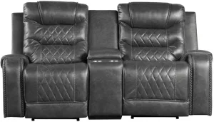 Putnam Double Glider Reclining Loveseat in Gray 9405GY-2