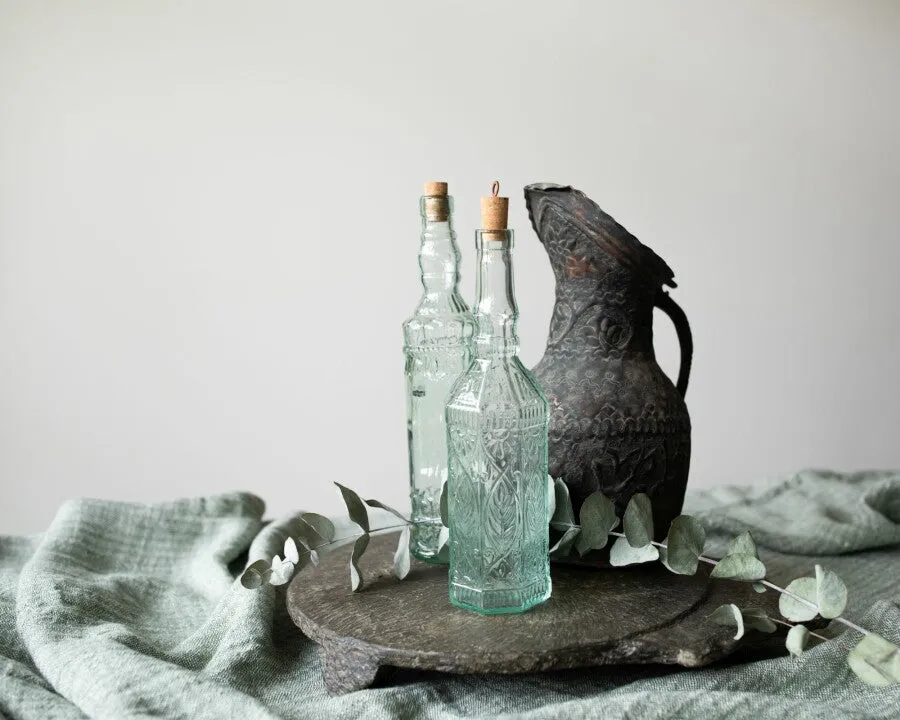 Recycled Glass Bottle with Cork