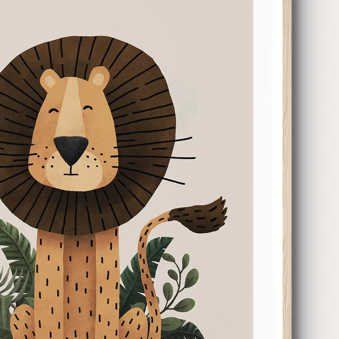 Scandi Safari Animals Nursery Prints Set Of 4