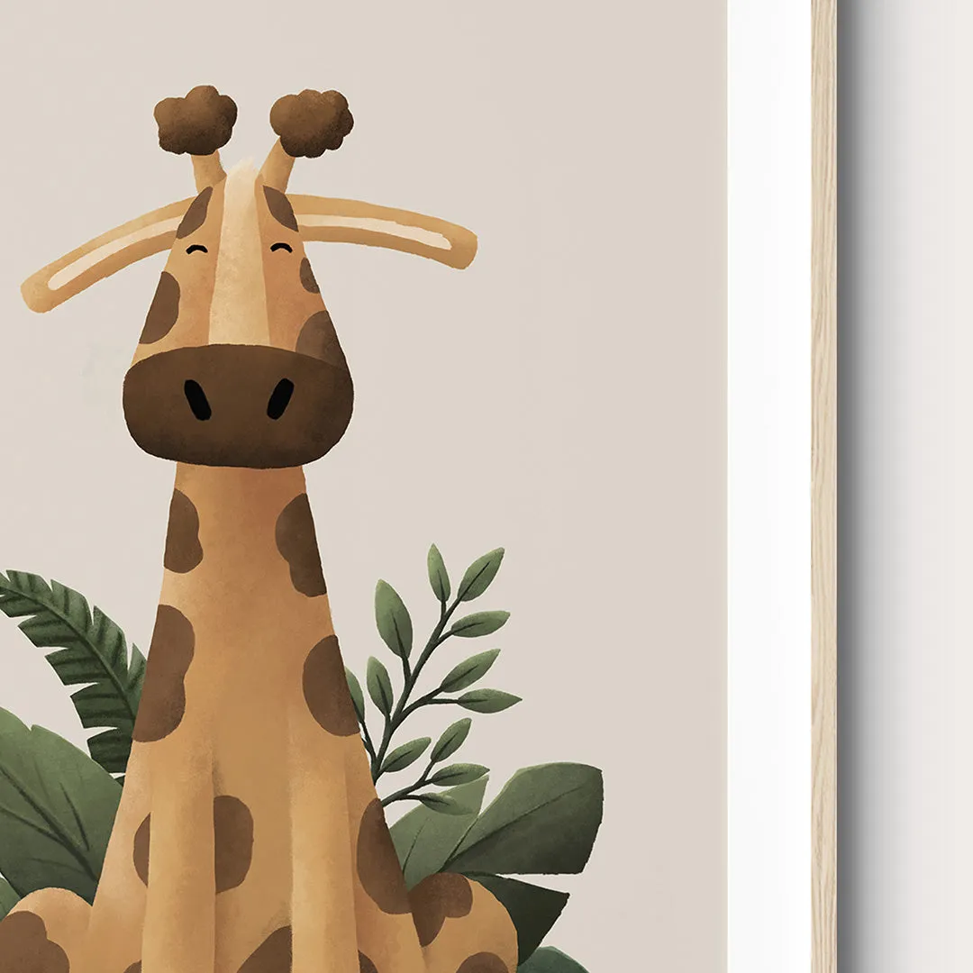 Scandi Safari Animals Nursery Prints Set Of 4