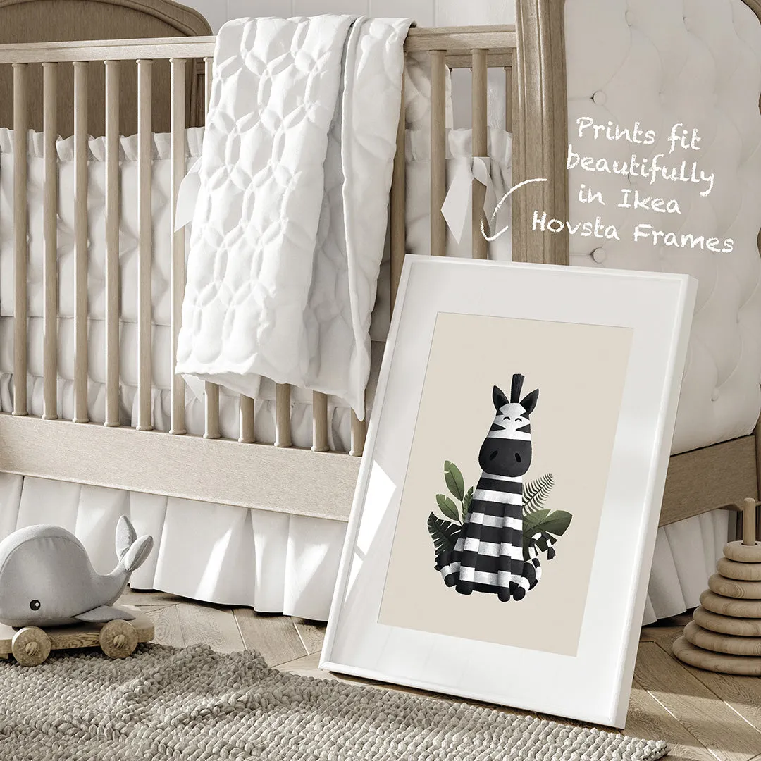 Scandi Safari Animals Nursery Prints Set Of 4