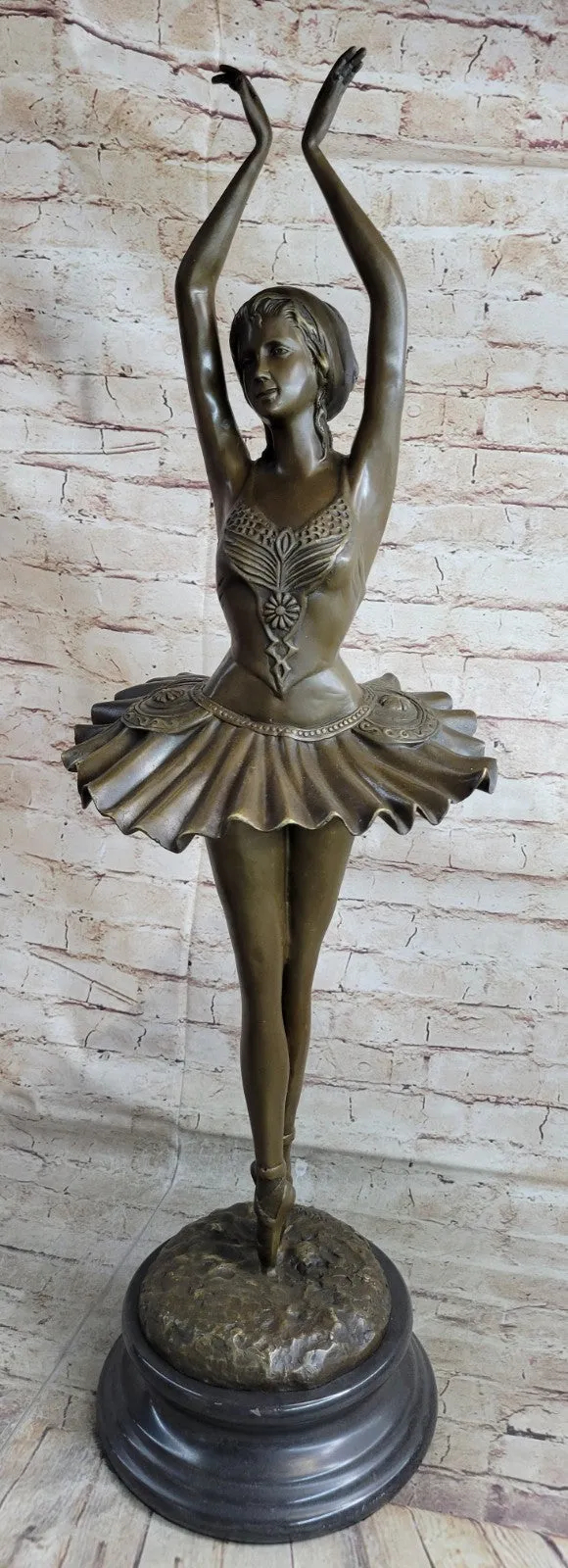 Sculpture by Swiss Artist Collet Bronze w/ Brown Patina Ballerina Limited Edition