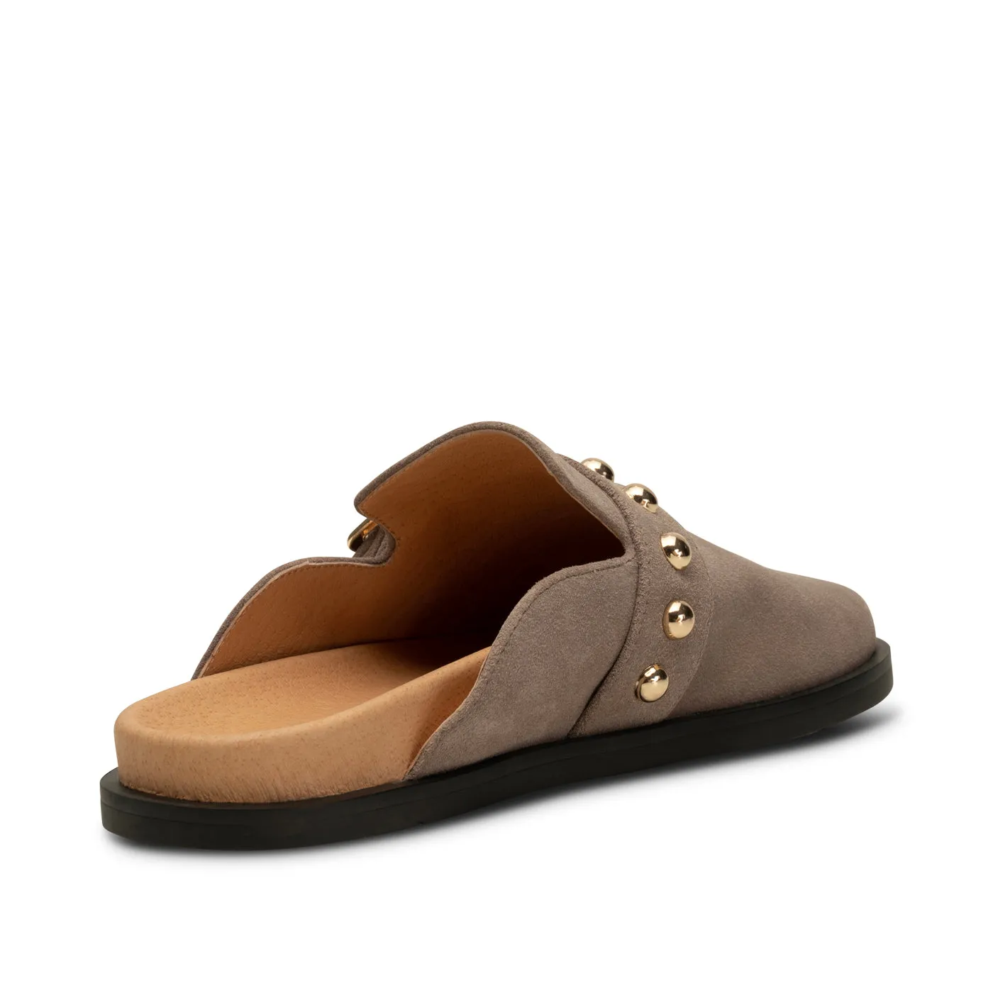 Siri Buckle Clog Suede - TAUPE