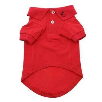 Solid Dog Polo Shirt - Flame Scarlet Red