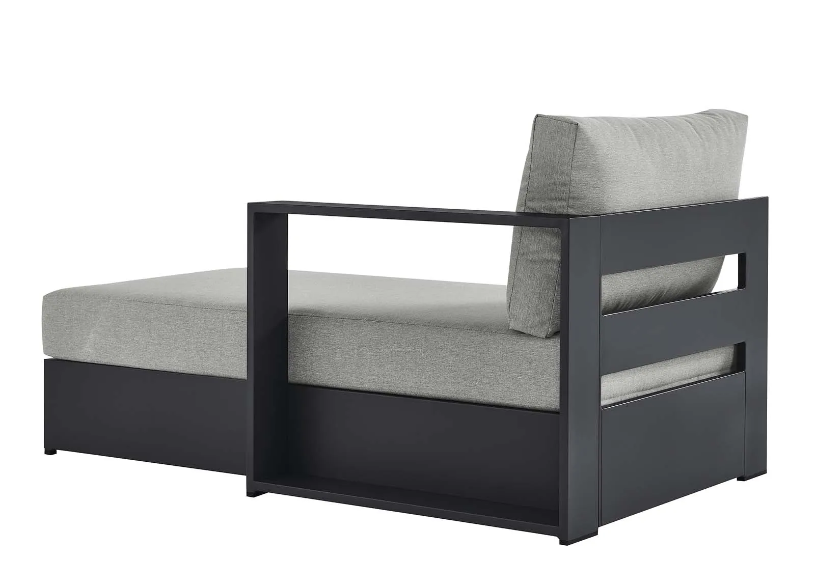 Tahoe Outdoor Patio Powder-Coated Aluminum Modular Right-Facing Chaise Lounge