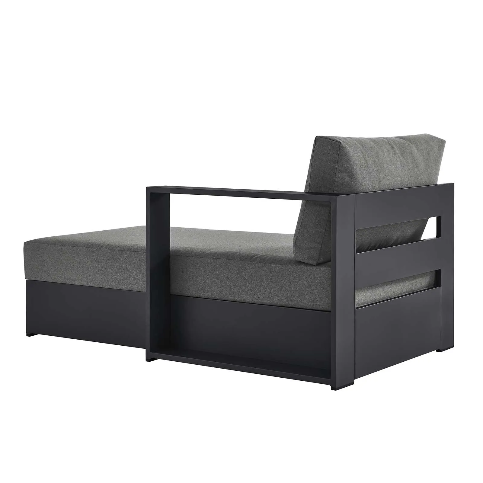 Tahoe Outdoor Patio Powder-Coated Aluminum Modular Right-Facing Chaise Lounge