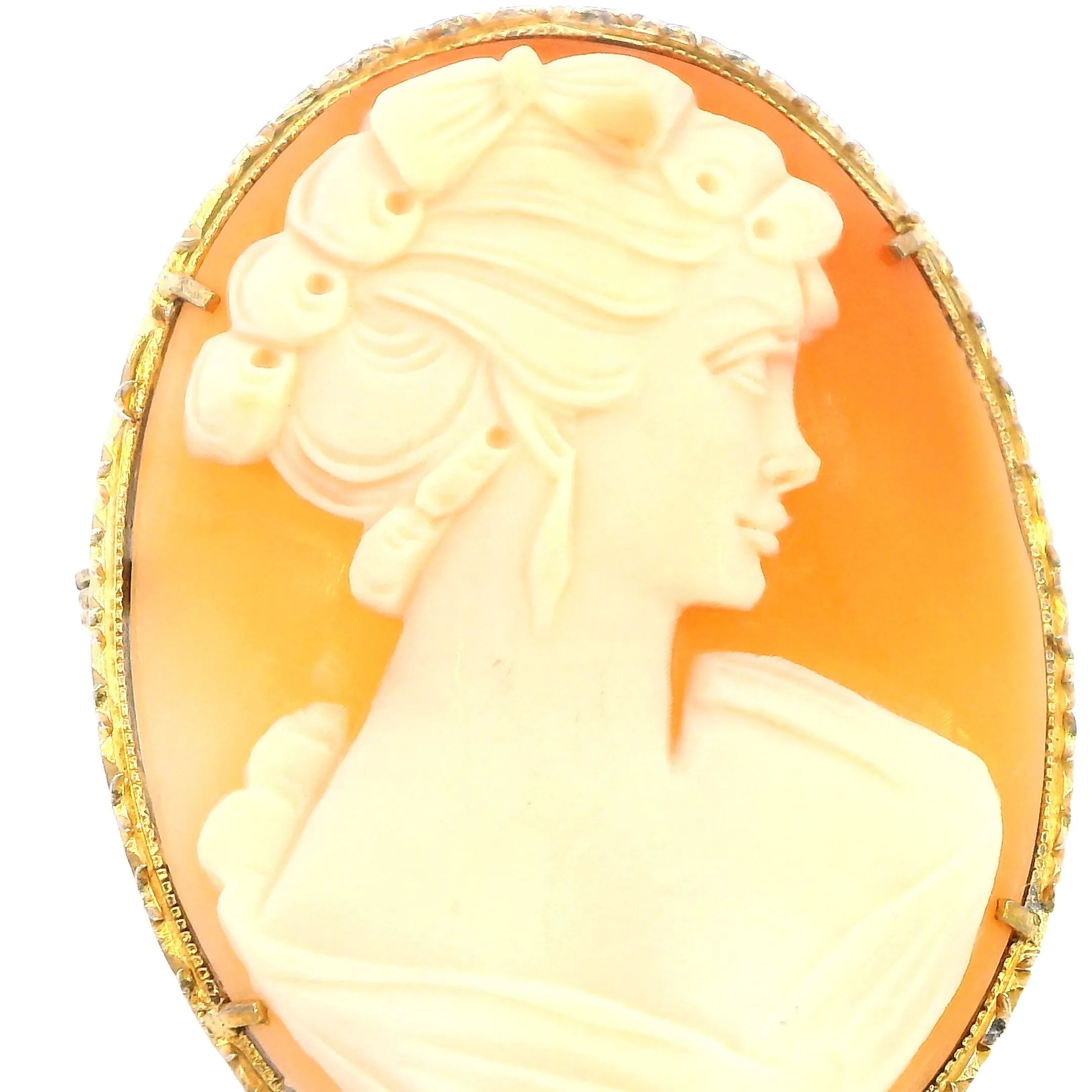 Timeless Elegance: Vintage Silver Cameo Brooch - A Piece of History