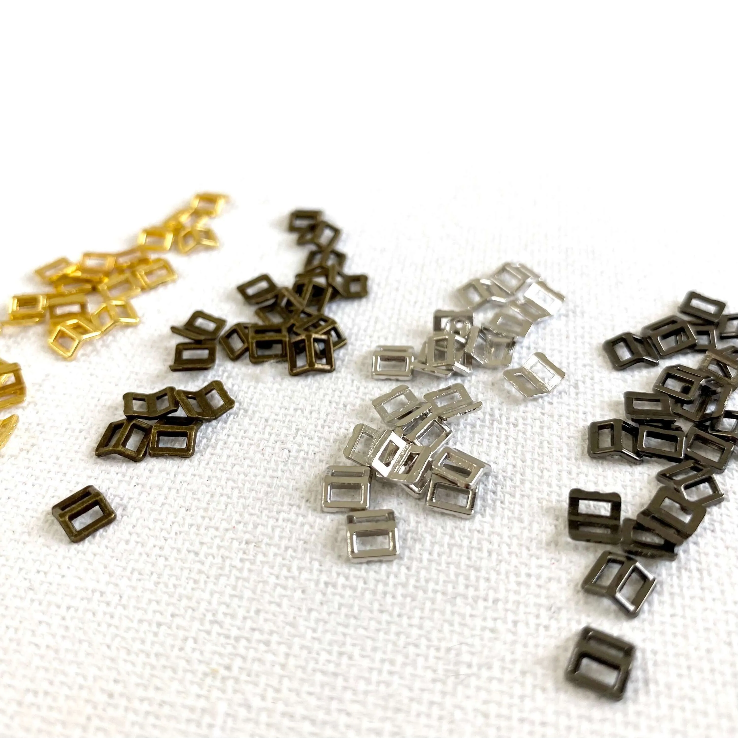 Tiny 3mm Doll buckles Mini doll shoe tri glide slider