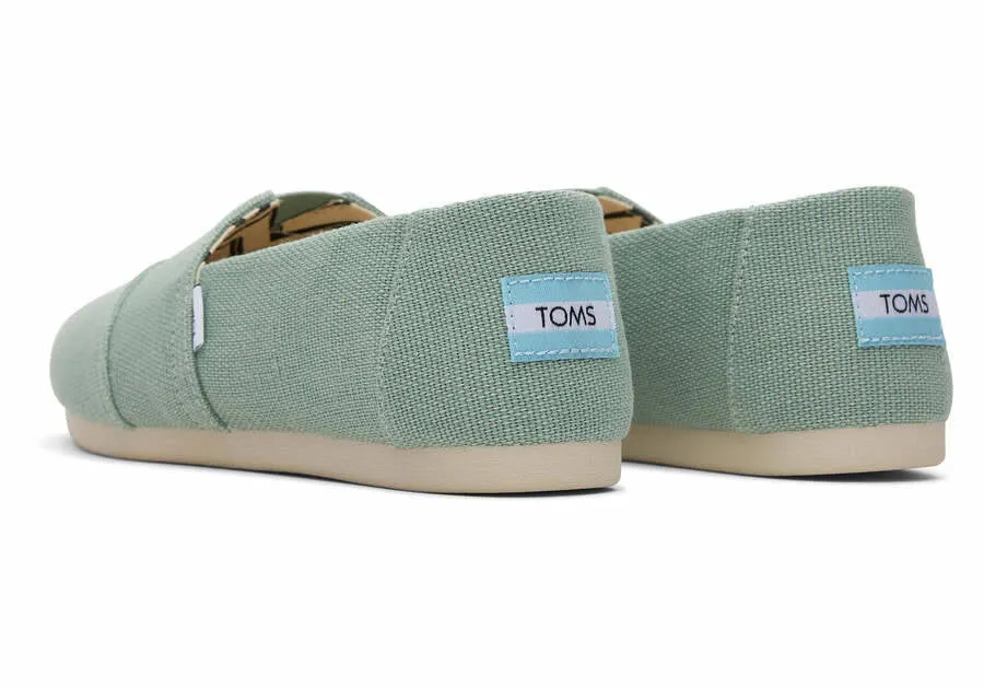 Toms Womens Alpargata Frosty Sage Heritage Canvas