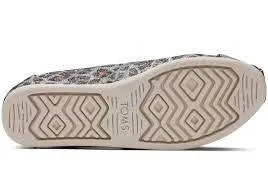 Toms Womens Classic Silver Glitter Cheetah Print