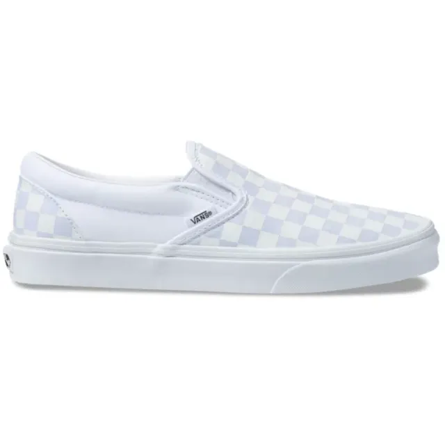 Vans Unisex Checkerboard Slip On Shoes - True White