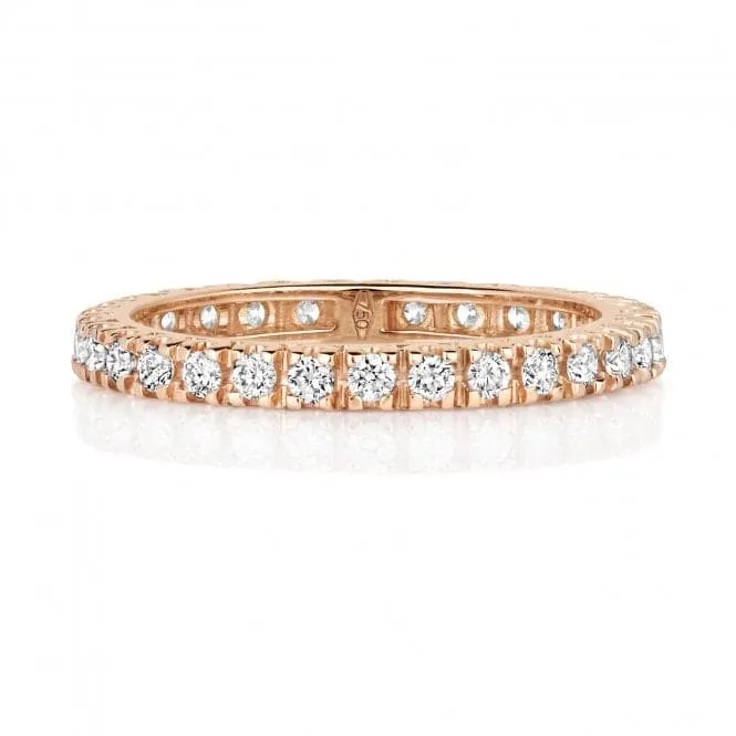 Wedding Band 18ct Rose Gold Diamond Eternity Ring WQ259R