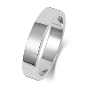 Wedding Band 9K Flat Flat 4 mm - 1.2 Wedding  Ring W174WL