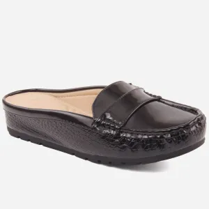 Women "LENOR" Glossy Wedge Moccasins